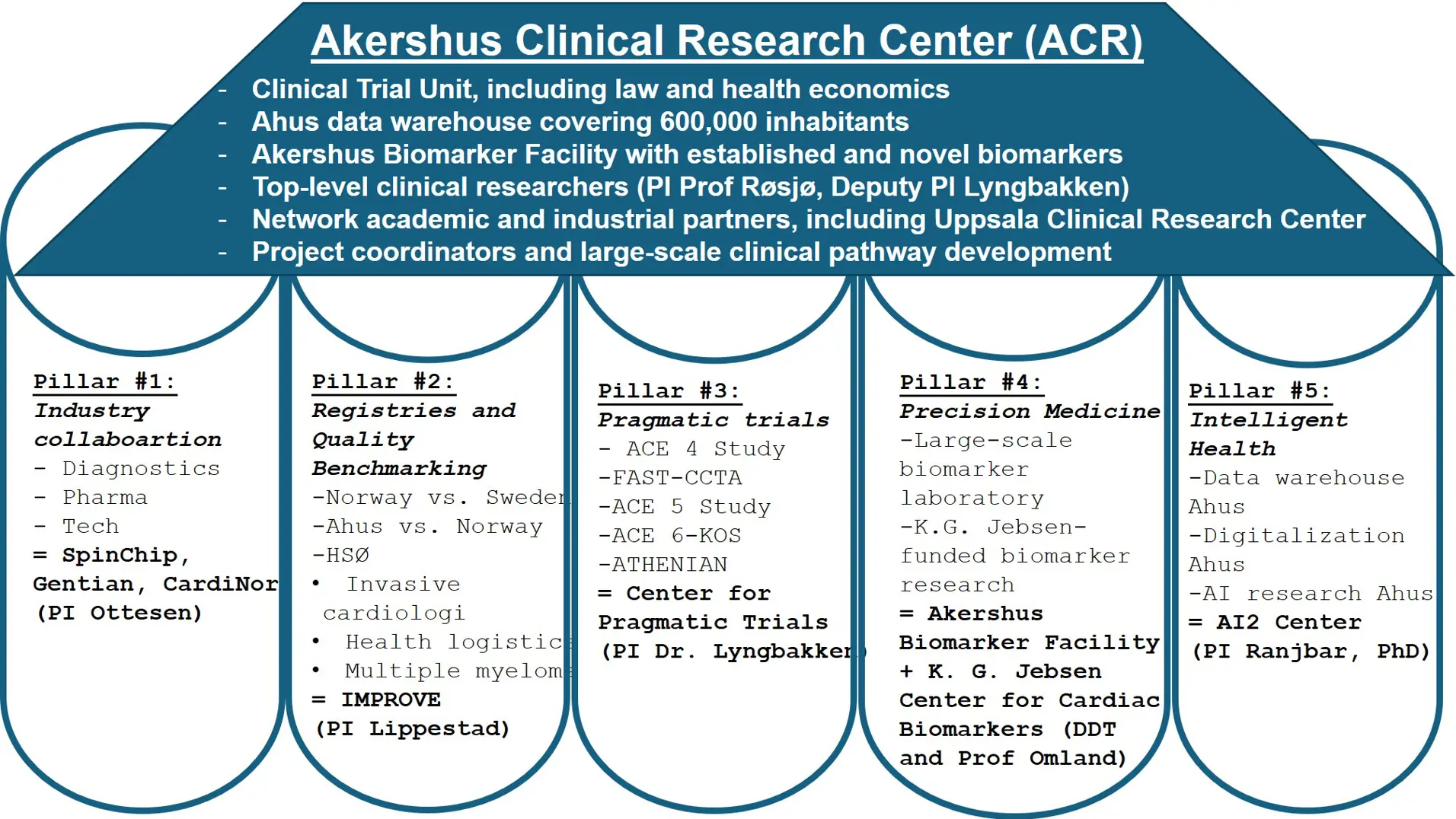 Figure showing the different pillars ACR are working on.